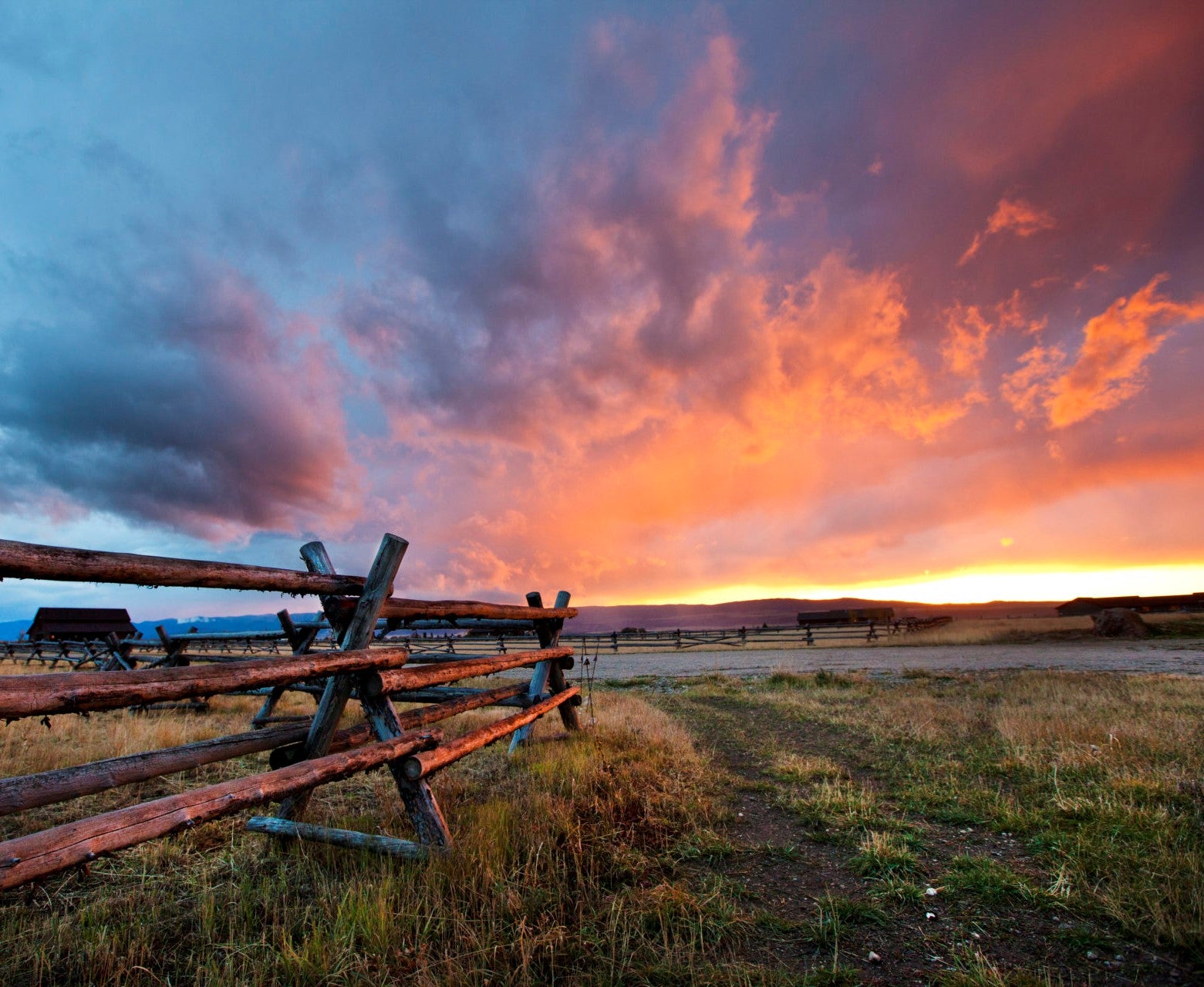 Sunset over a scenic landscape