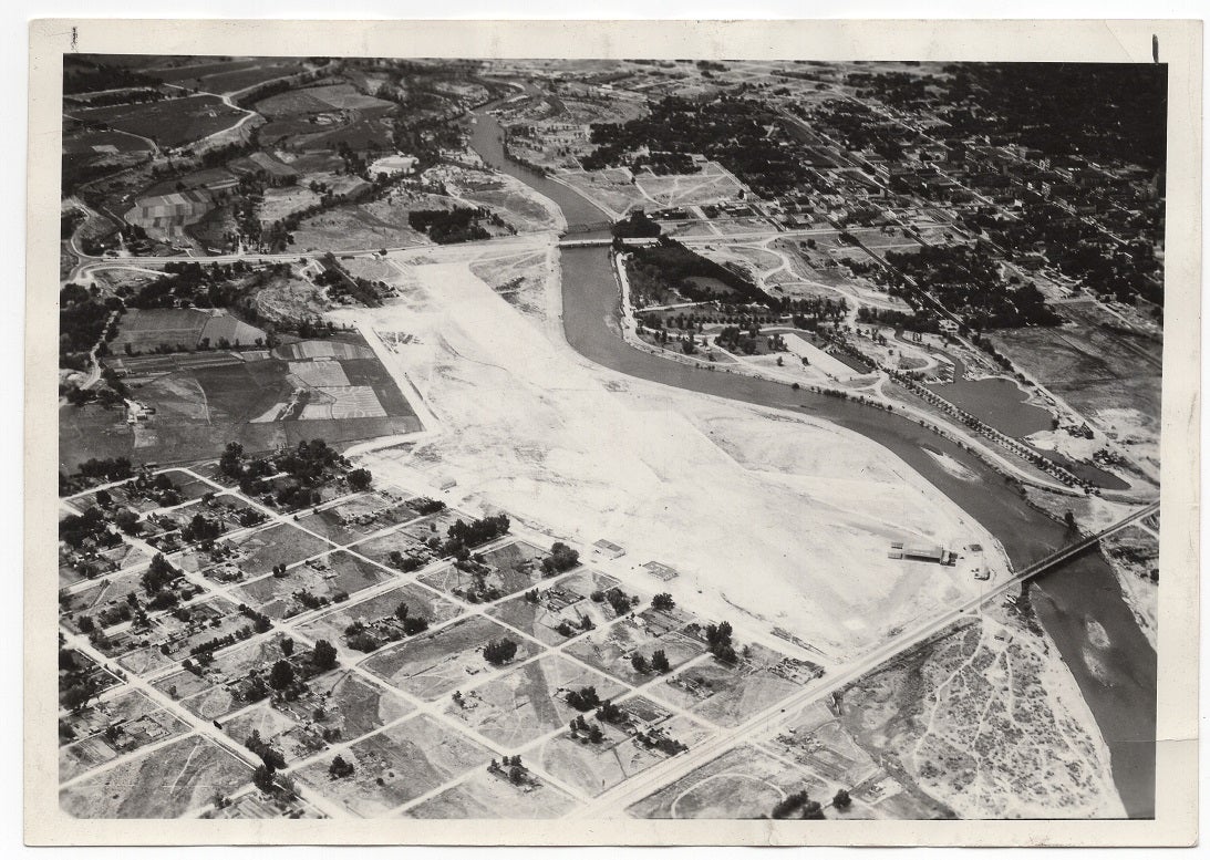Aerial photo of original Boise Airport