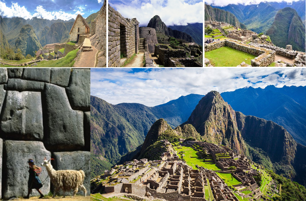 photo collage of Machu Picchu