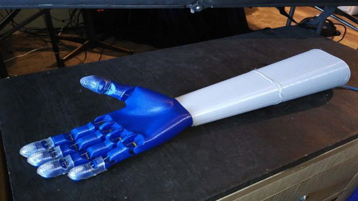 3D printed hand and forearm, photo