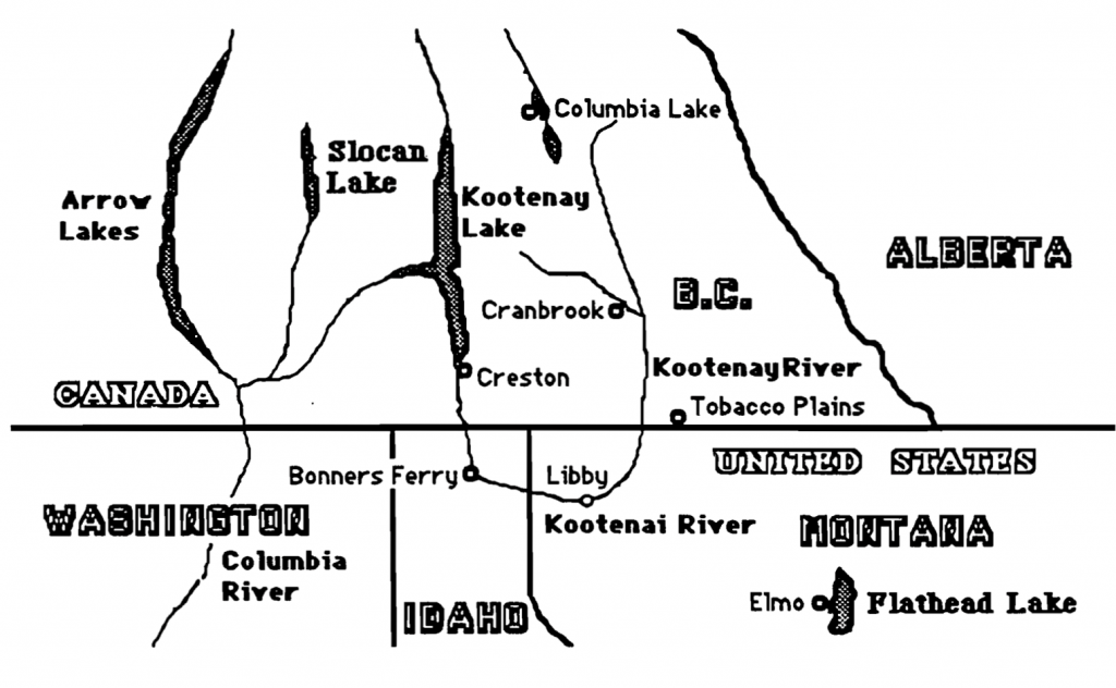 Map Kutenai Area