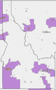 GIS map of Idaho