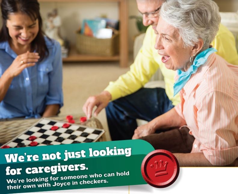 we're not just looking for caregivers...