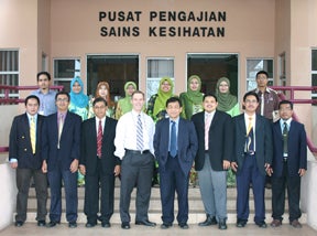 Dale Stephenson with faculty of the Universiti Sains Malaysia