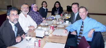 Left to Right: Drs. Nuwayhid, Hajj, Rima, Afifi, Habib, Brooks, and Stephenson