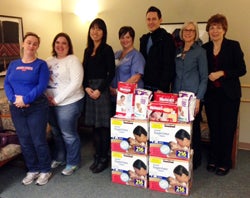 SNA members delivering collected diapers