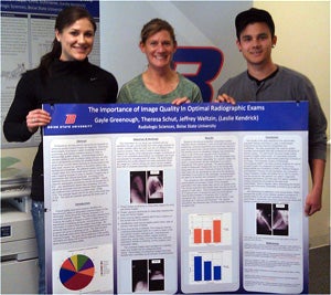 Gayle Greenough, Theresa Schut, Jeffrey Weltzin with their winning poster