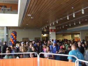 Packed Norco lobby on Bronco Day