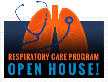 Respiratory Care Program open House icon of lungs and stethoscope