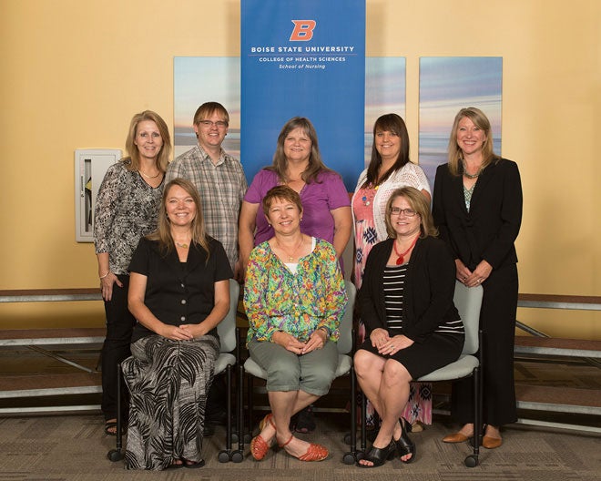 Back row, left to right: Bonnie Dodson, Corey Nelson, Maura Rasmussen, Betty Miller. Front row, left to right: Sandi Gregory, Vivian Schrader, Tamara Martinez-Anderson