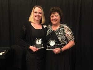Pam Strohfus and Jody Acheson Present their awards