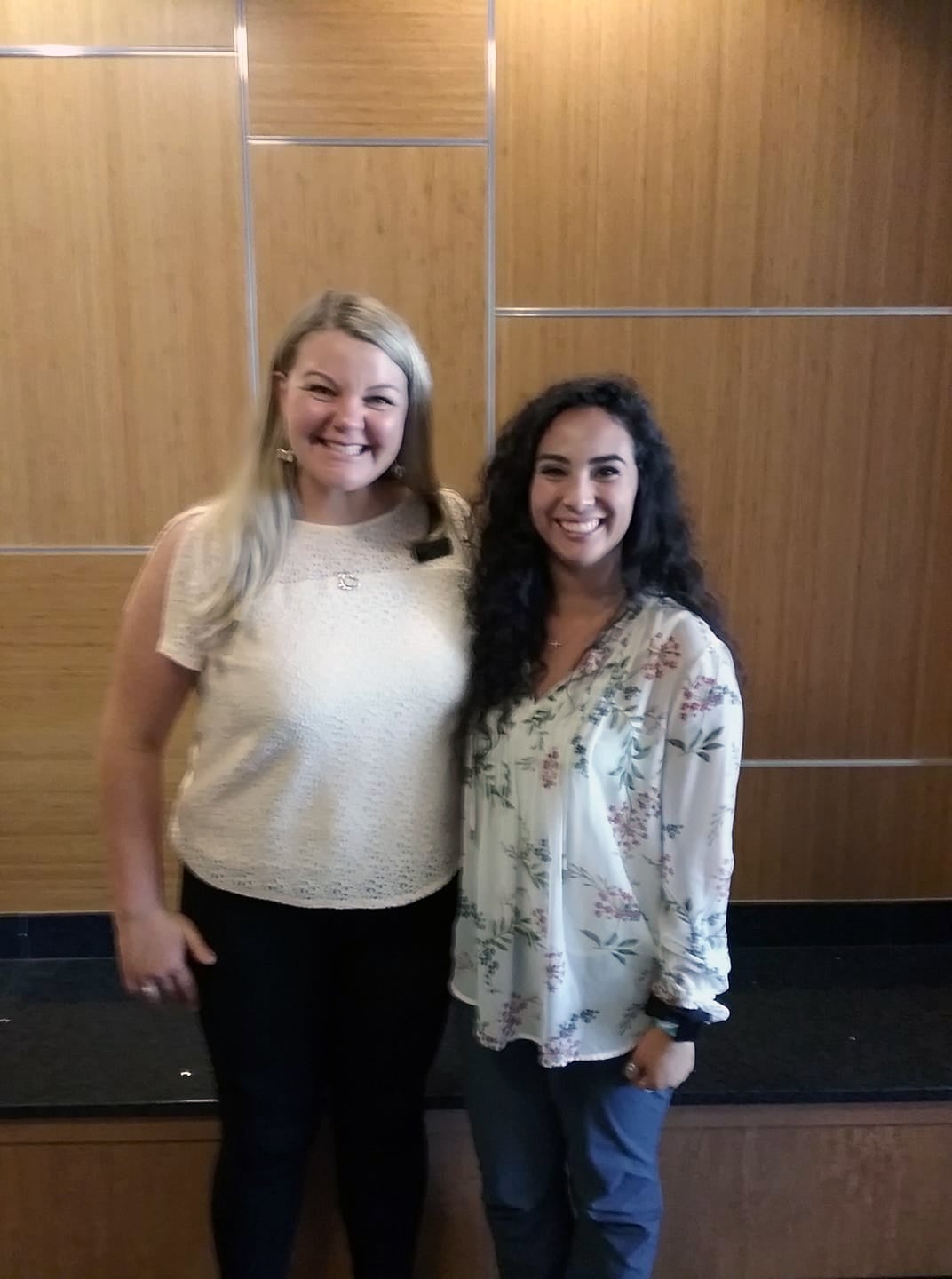 Maddy Hiatt (right) and JoAnna Schisel, president of the Idaho Athletic Trainers' Association posing 