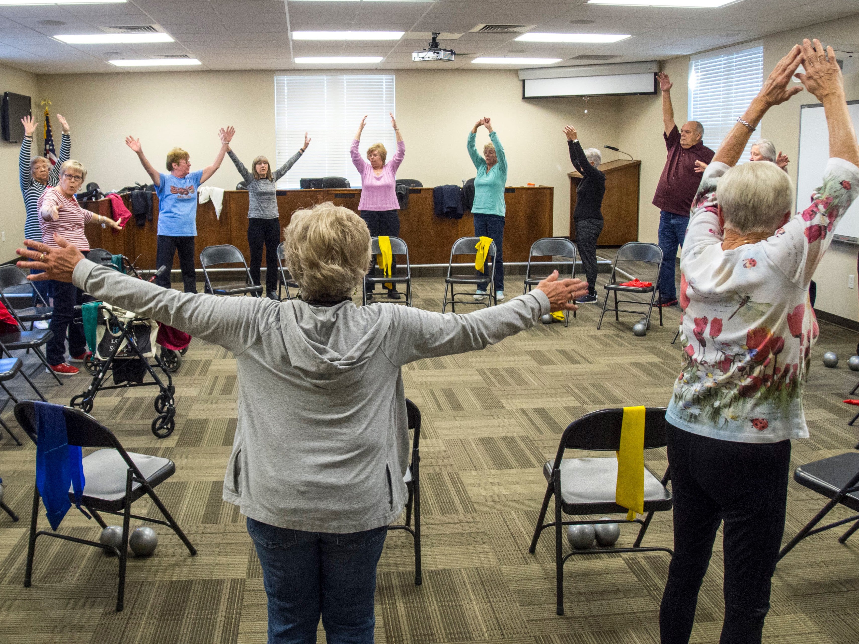 Group of people working out