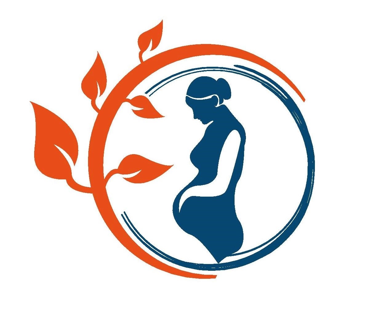 Curl Health Lab Logo - women who is pregnant inside a tree design