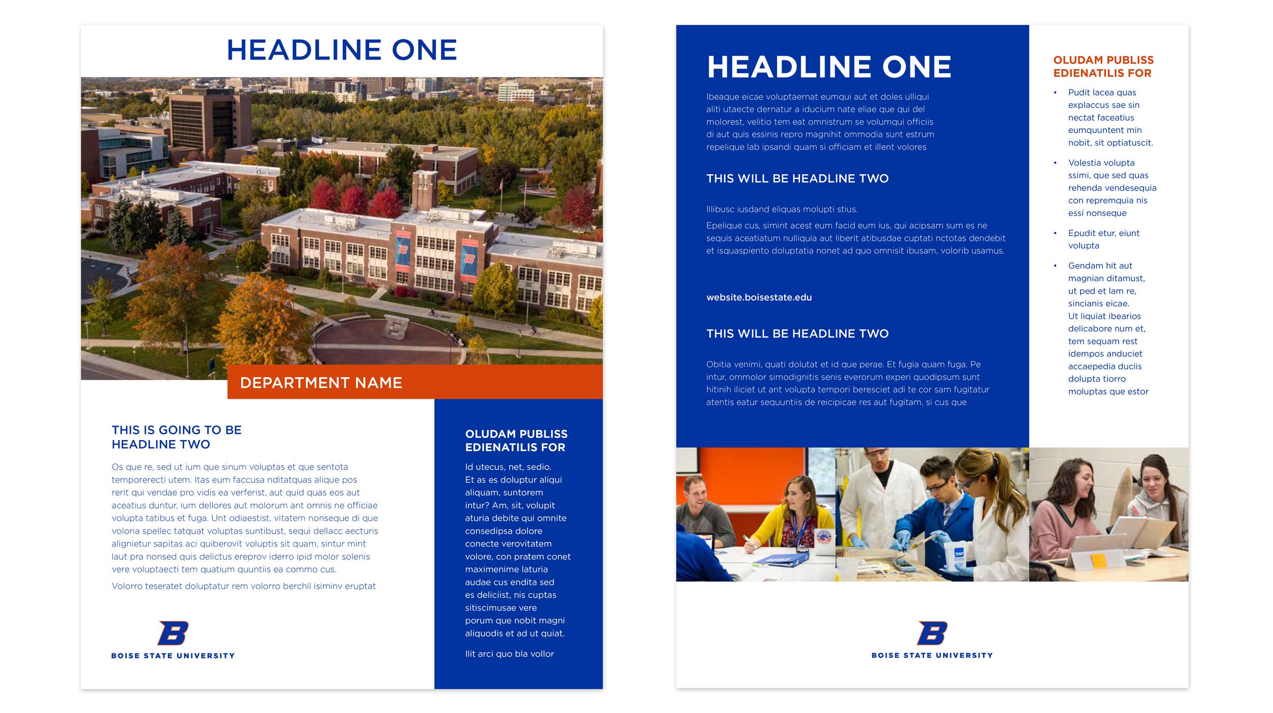 Examples of Boise State flyer designs
