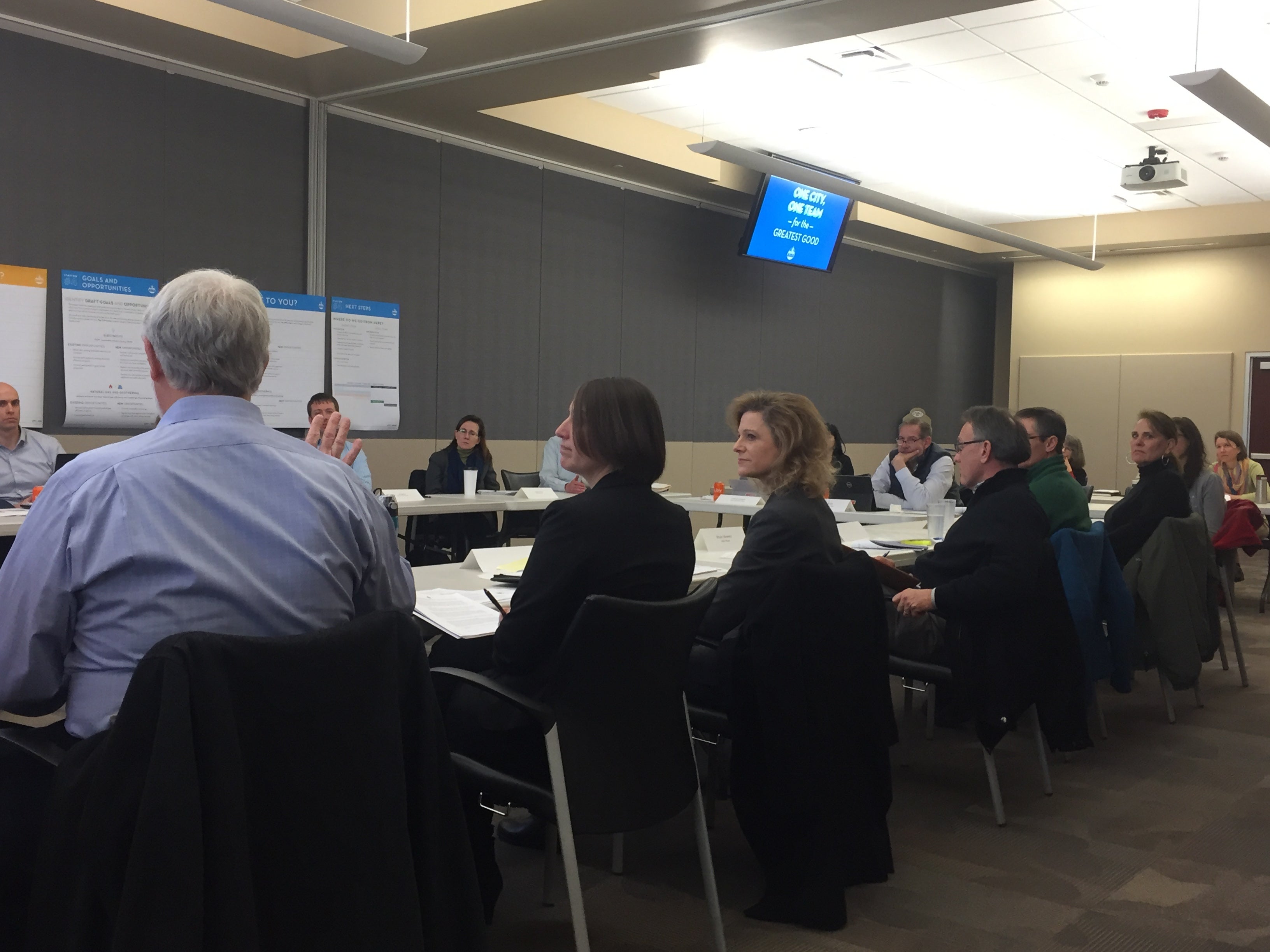 City of Boise Energy Future stakeholders sitting at long table