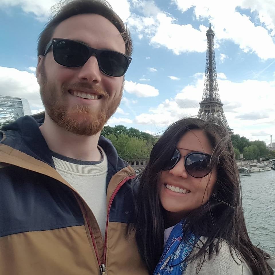 Gabe Osterhout with Diana in Paris