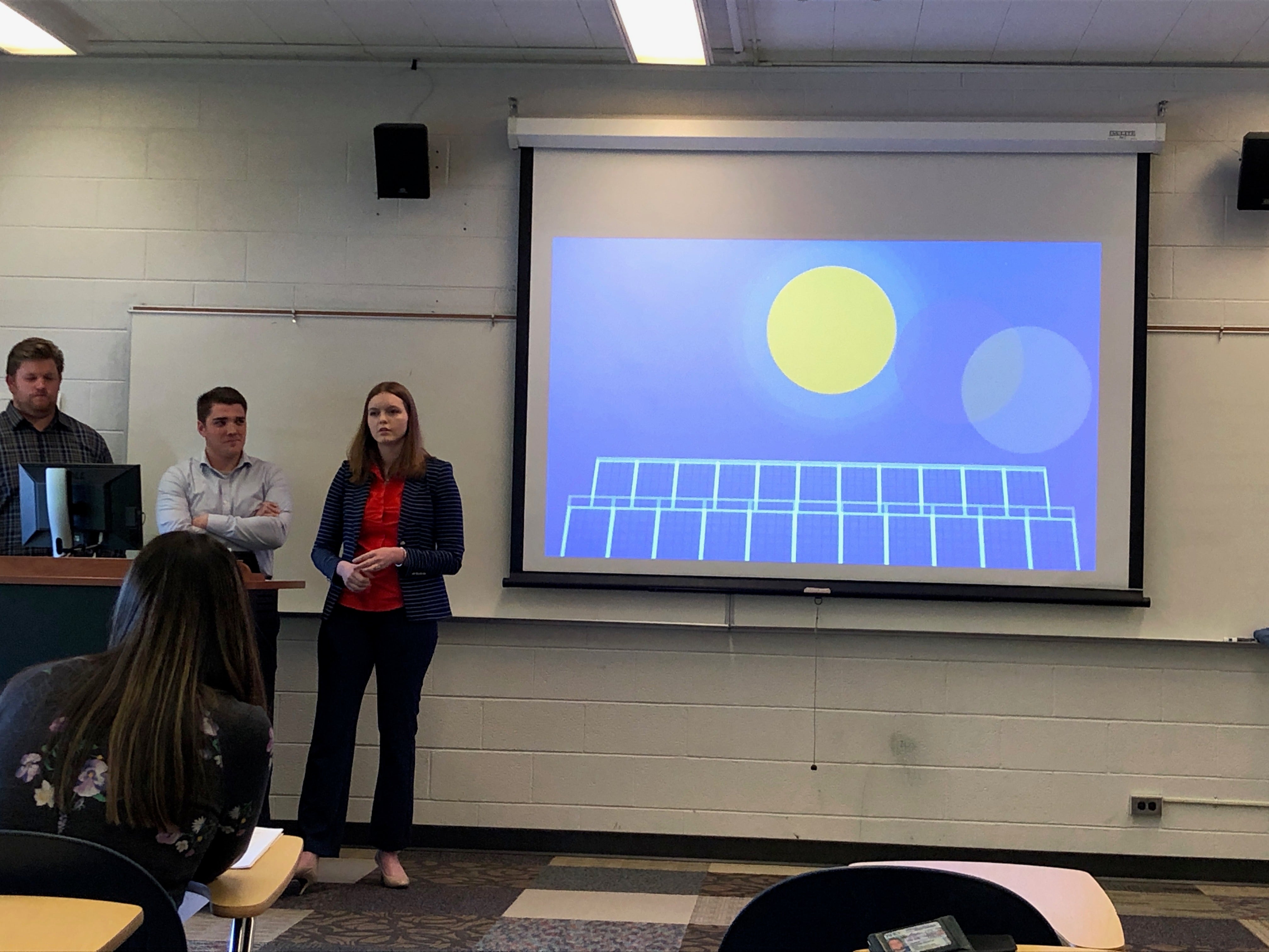 Capstone Students presenting their work for Sun Valley Institute