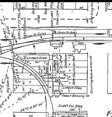 Title: Detail of "Railroad through Town, Original Map" Date Drawn: c.1893 Cartographer: Unknown Publisher: Unknown Collection: Boise City Archives
