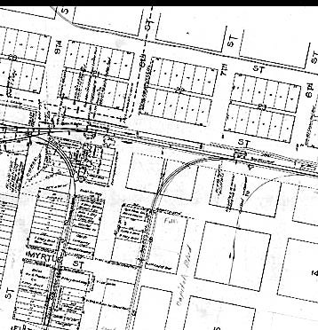 Title: Detail of "Railroad Through Town, Original Map" Date Drawn: c.1893 Cartographer: Unknown Publisher: Unknown Collection: Boise City Archives