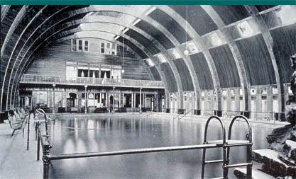 For the 1890s, the Natatorium's, Plunge, shows an ultra modern facility measuring 61 x 122 feet.