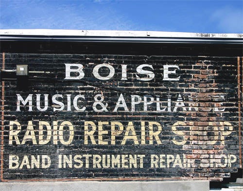 Boise Music This treasure still hangs on in the alley behind Dawson Taylor Downtown. 