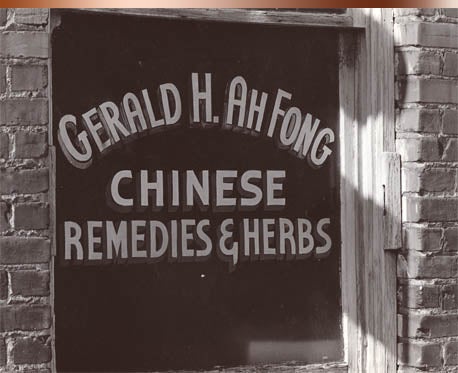 Herbs & Remedies Gerald Ah-Fong became the third generation in his family to practice Chinese medicine in Idaho’s capital city. Following family tradition he returned to China for his formal medical training. Details of his education are not known but his medical writings and mastery of calligraphy suggest that he was well educated. Gerald practiced in Boise’s Chinatown until 1964. With the Communist take over of China, the import of Chinese herbs became almost impossible. He could no longer take care of his Boise patients nor conduct his mail order business so Dr Ah-Fong left the majority of his apothecary materials to the care of the Hip Sing Tong and moved to Redwood City, California.