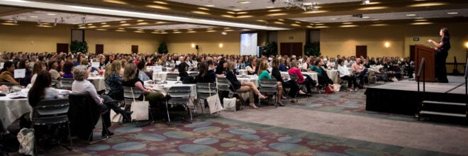 a full conference room