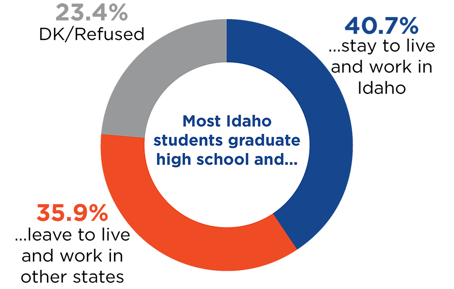 Pie chart for question about high school graduates