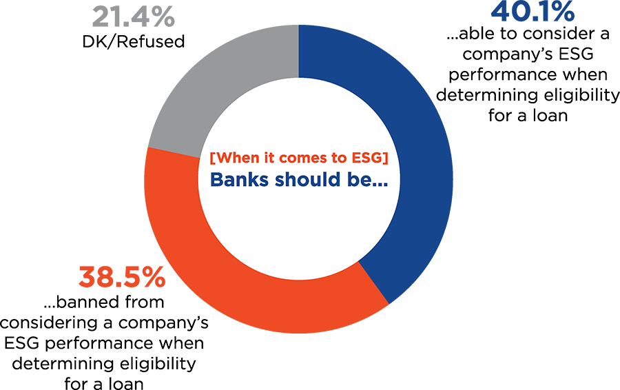 Pie chart for question about ESG