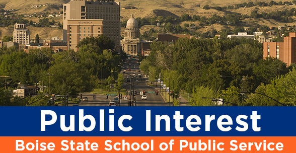 Image of Boise with text: "Public Interest"