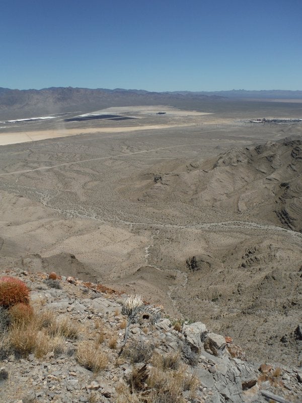 The view down from the steep, rocky terrain. Photo by Ben Wright