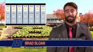 Man reports Boise weather on campus