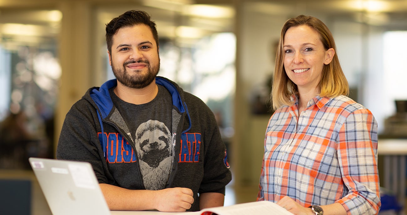 Boise State Online Advisor and student during an advising appointment