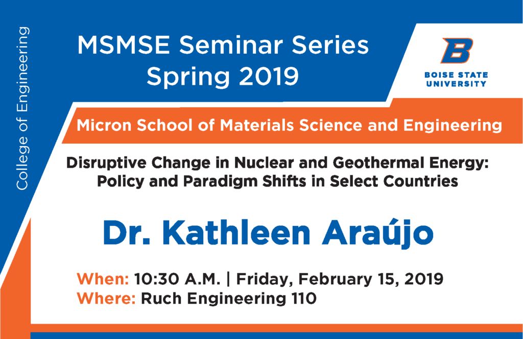 MSMSE Seminar Series