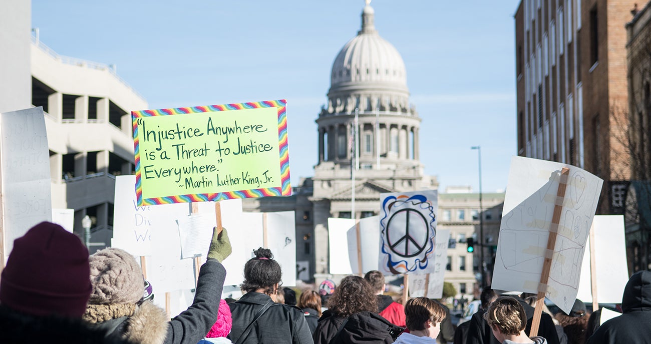 Martin Luther King Day March at Boise State Capital