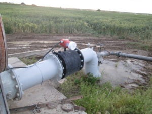 Water pump in agricultural area 