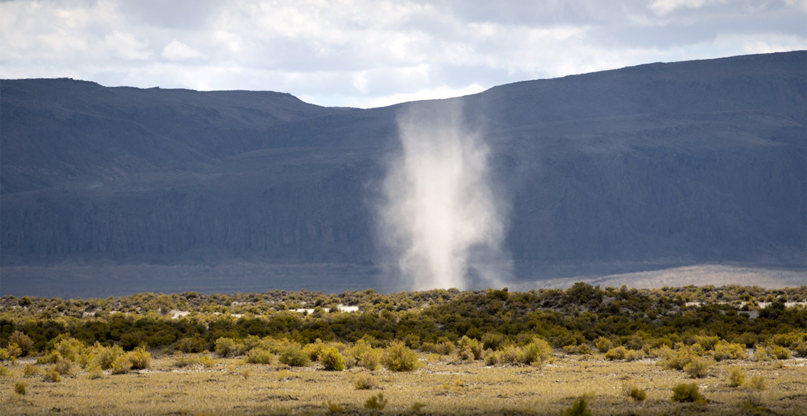 Dust devil in Oregon desert