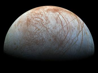 Europa, Jupiter’s Moon. Photo provided by NASA