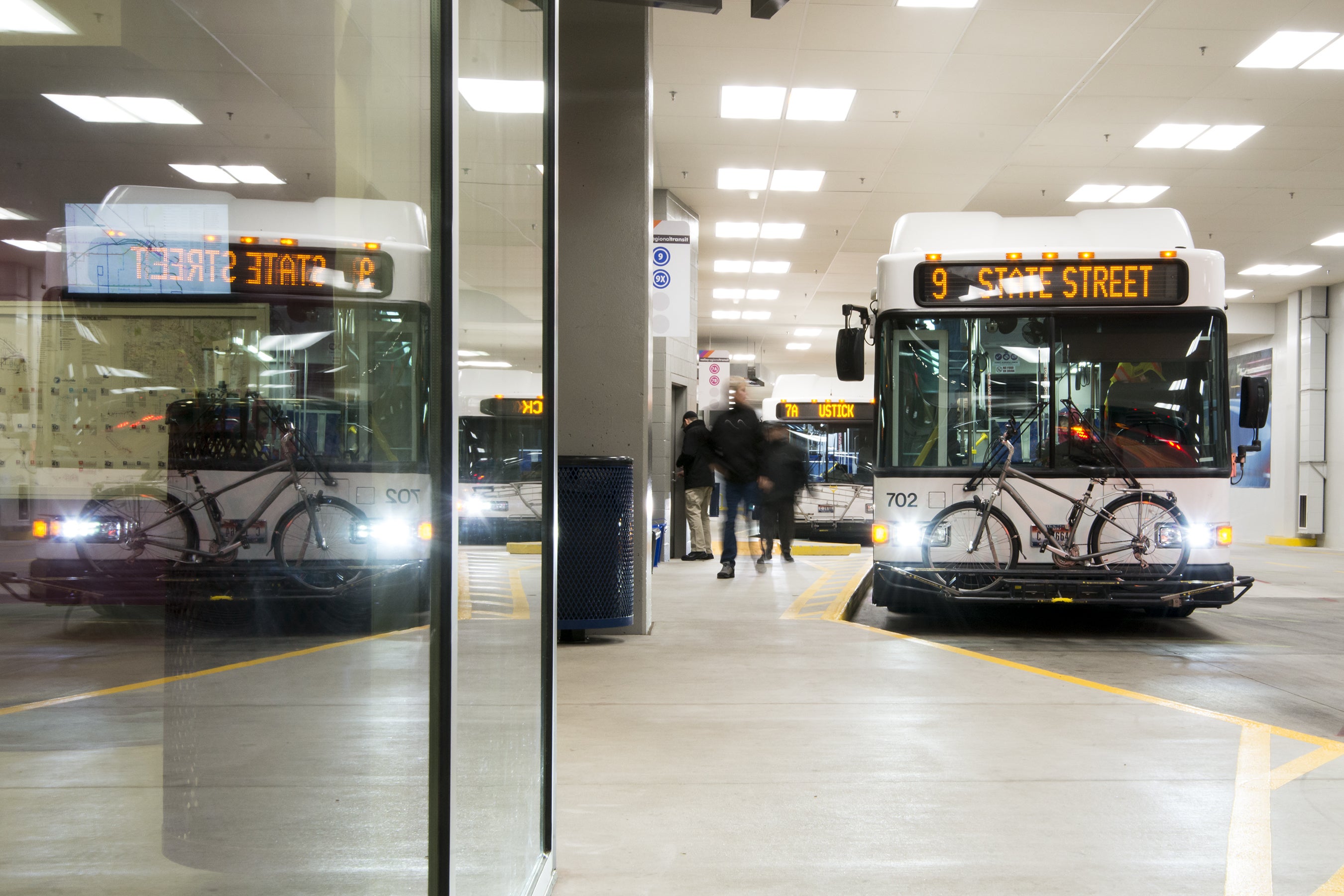 Downtown underground bus stop