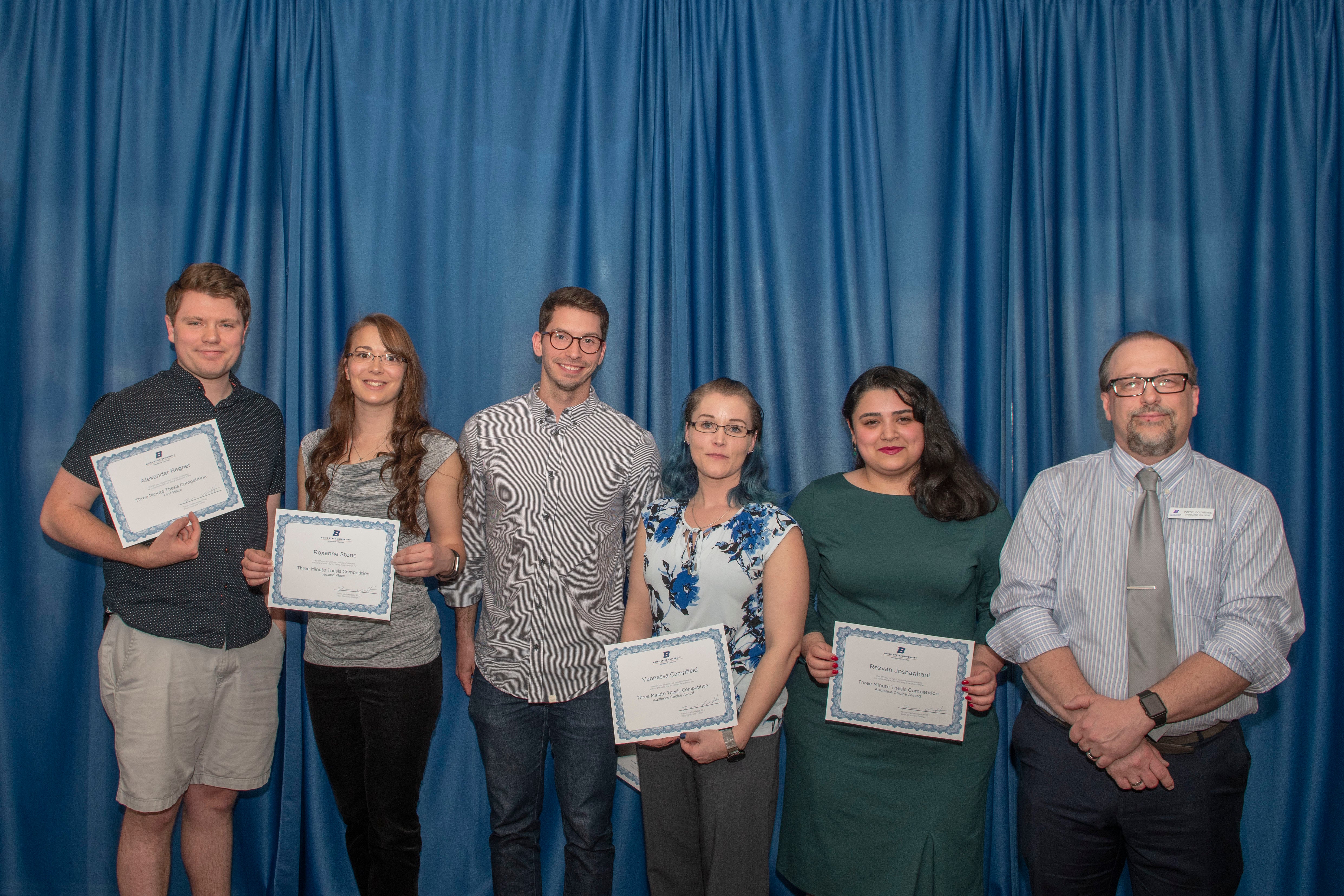 Three Minute Thesis Award winners pictured 