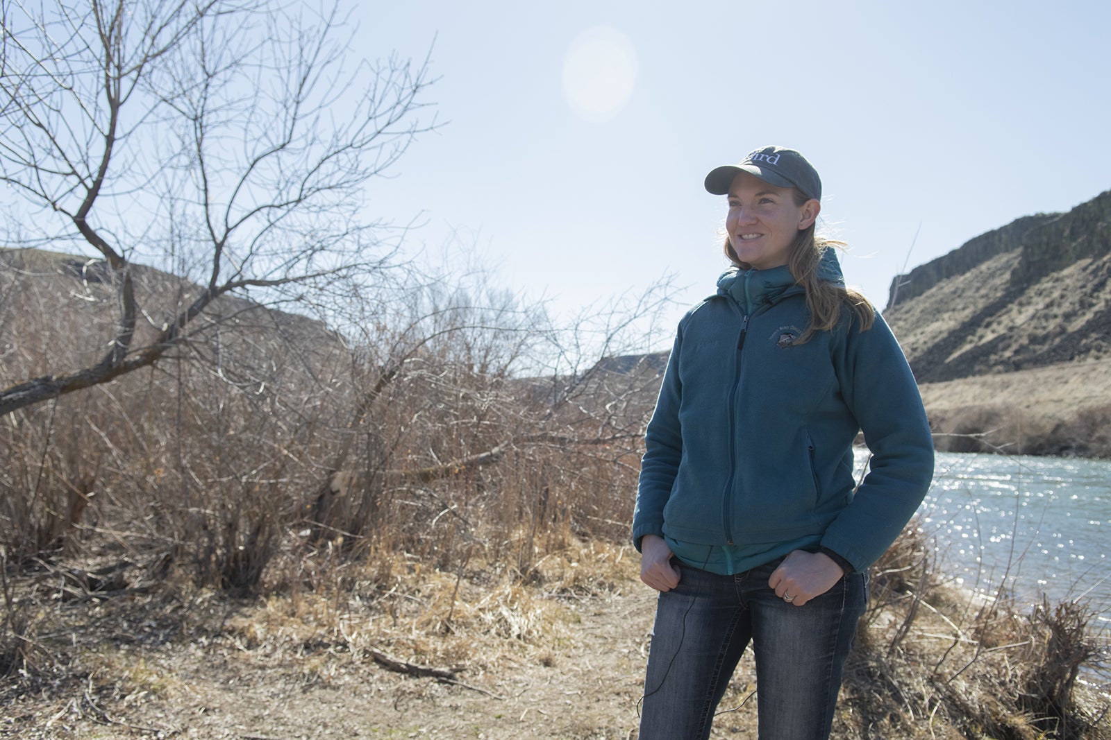 Heidi Carlisle next to Boise River