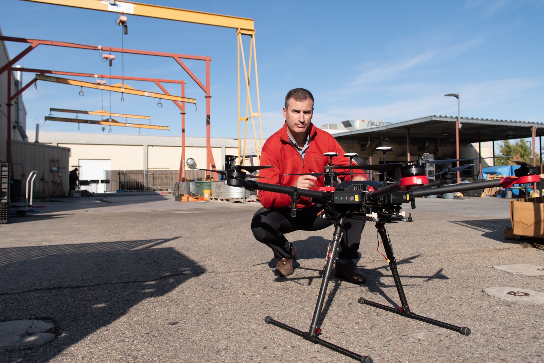 Matt Dutton and a drone