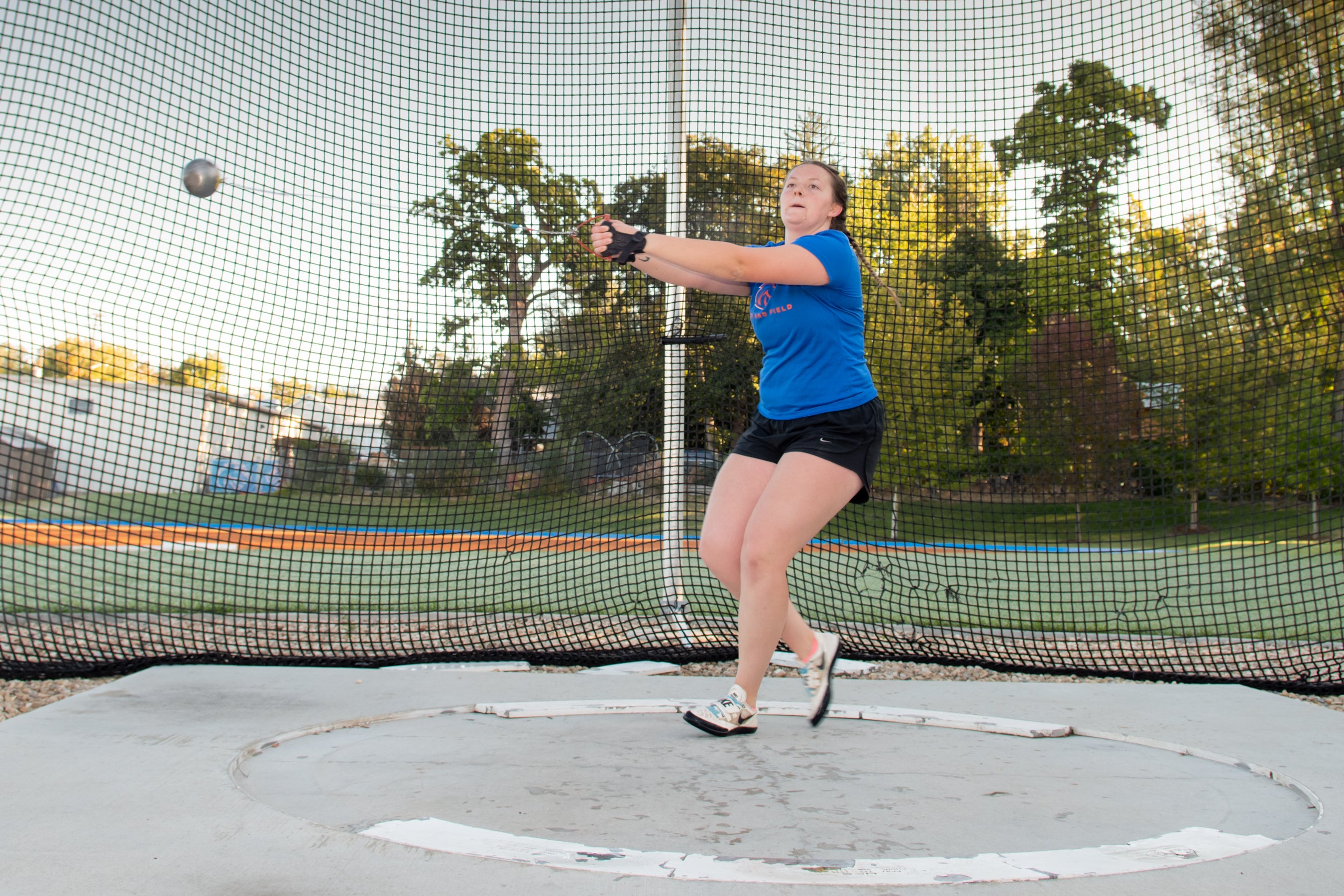 Kendra throwing hammerthrow