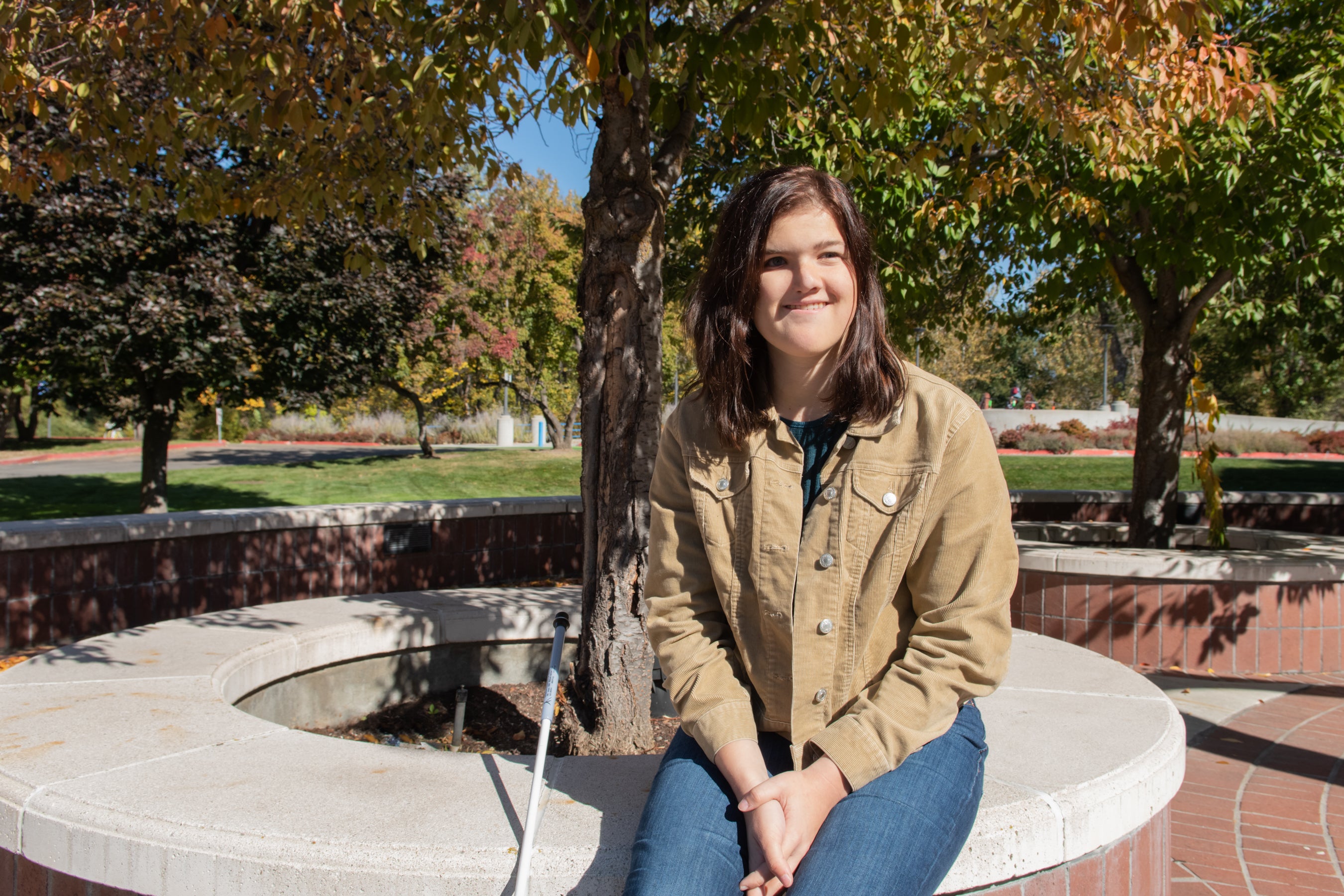 Environmental portrait of student Amelia Palmer. 