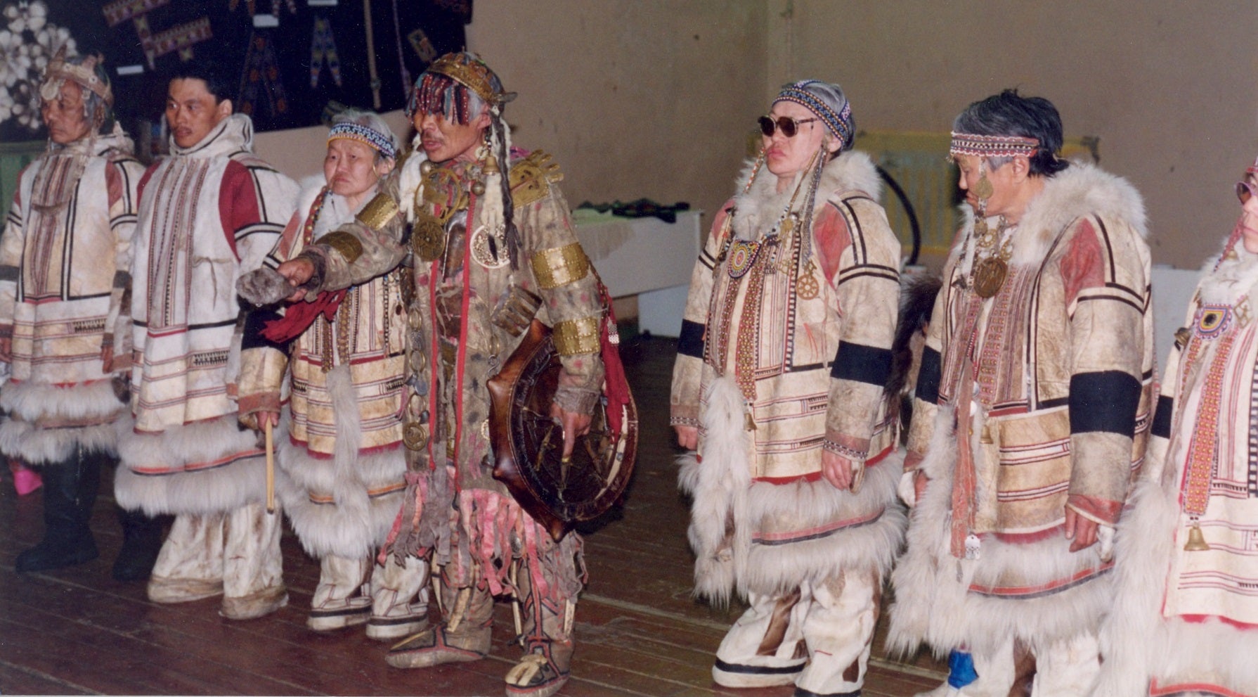 Photo of Kosterkin clas in Siberia with shaman in middle