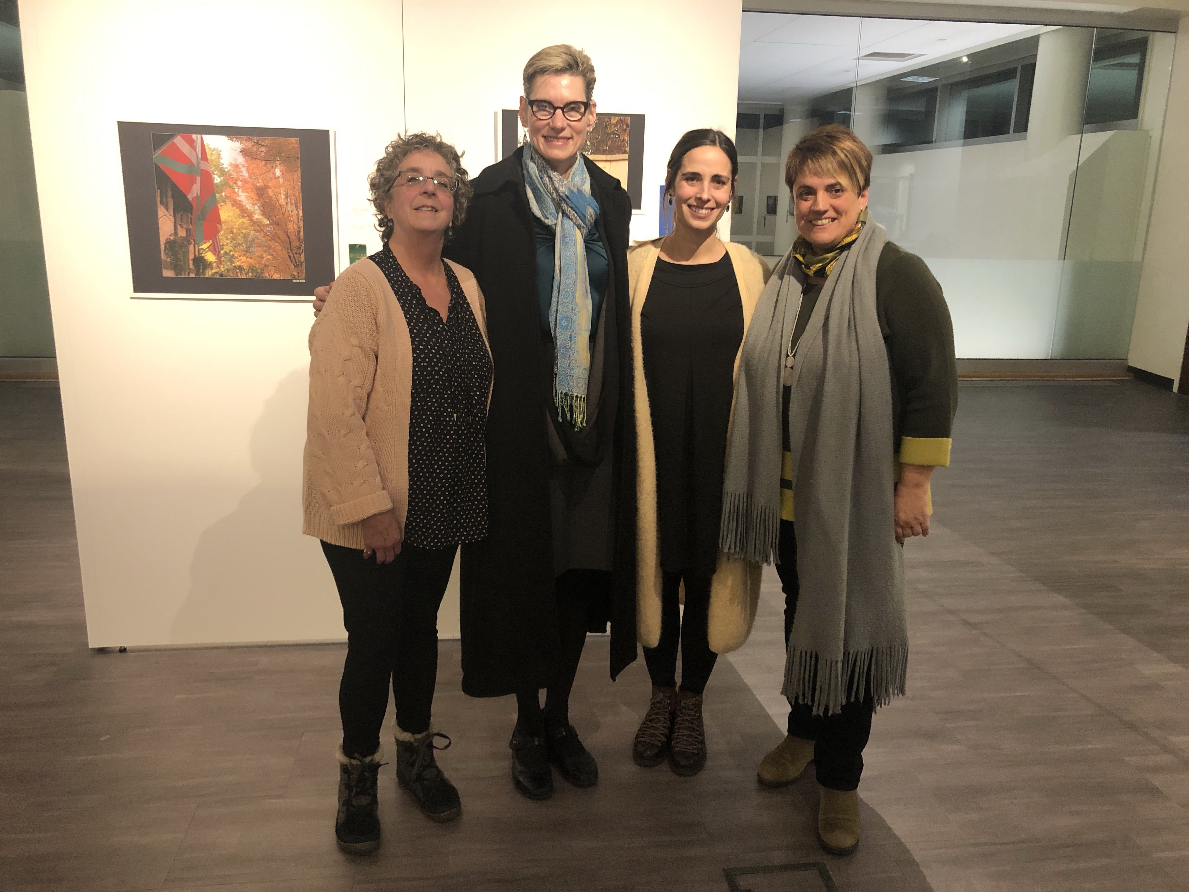 Basque faculty members and Boise State President Marlene Tromp