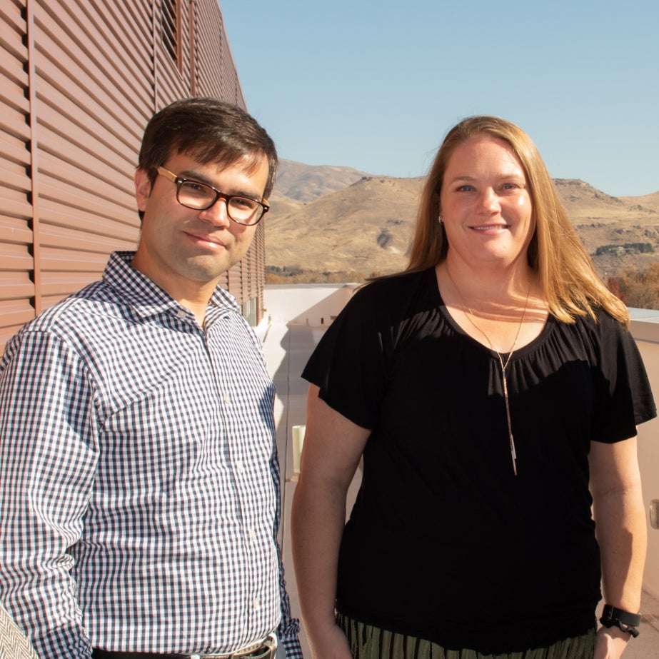 Photo of Mariah Fowler and mentor Mojtaba Sadegh