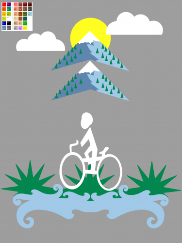 Bike lane icon design by Bobby Gutierrez