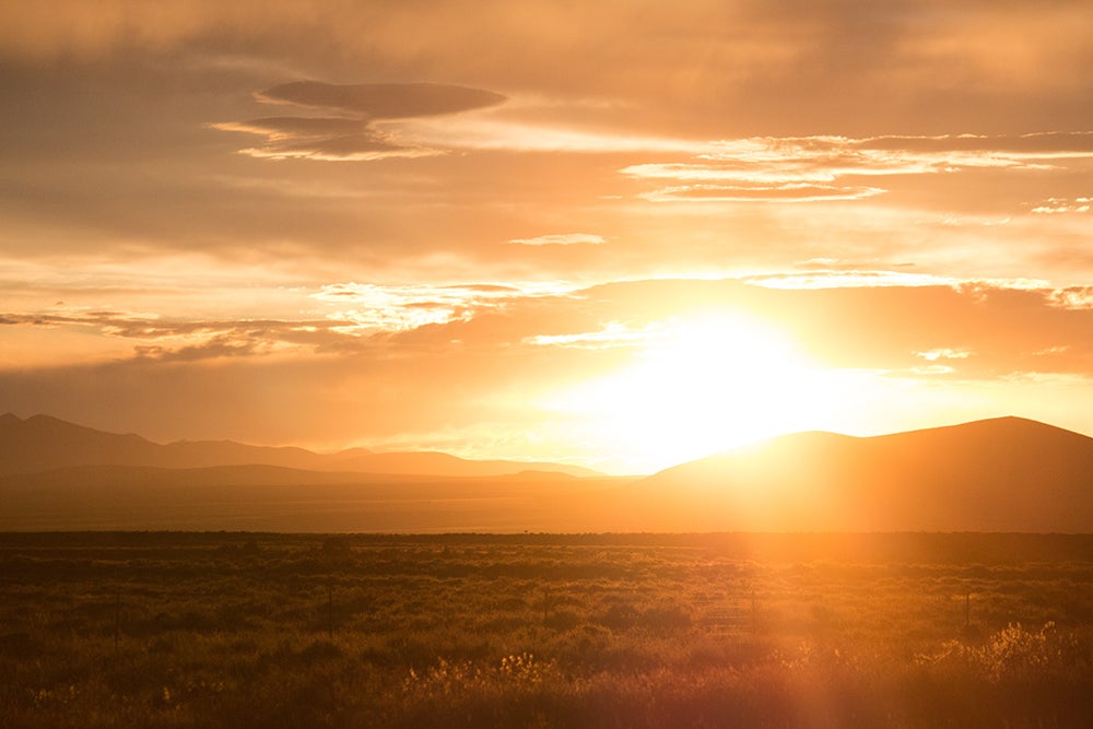 sunset in Idaho